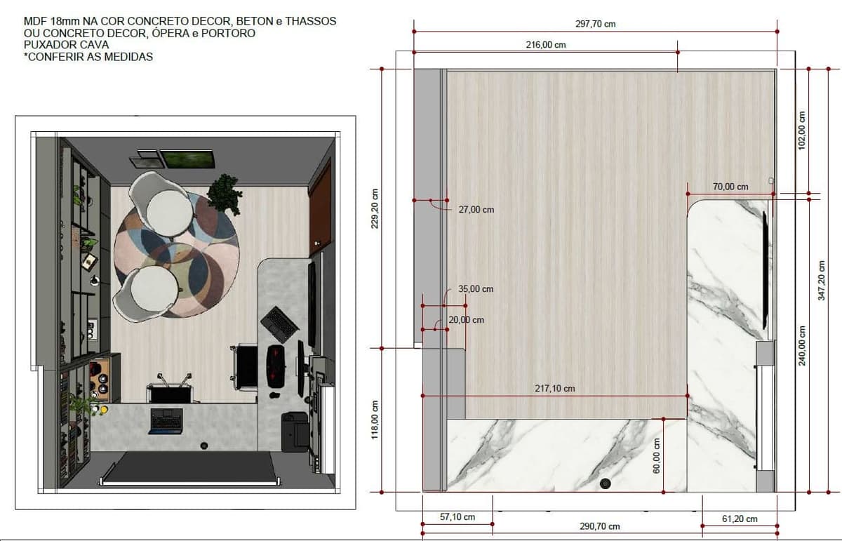 Layout e detalhamento básico do seu projeto